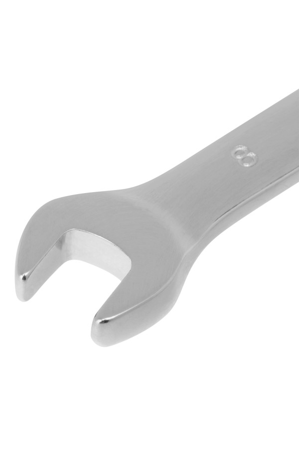 Ключ комбинированный трещоточный, 8 мм, CrV, зеркальный хром Matrix Professional