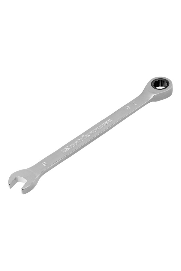 Ключ комбинированный трещоточный, 9 мм, CrV, зеркальный хром Matrix Professional