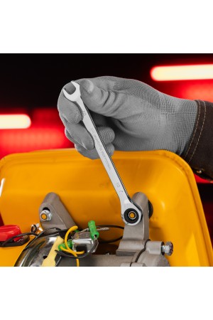 Ключ комбинированный трещоточный, 10 мм, CrV, зеркальный хром Matrix Professional