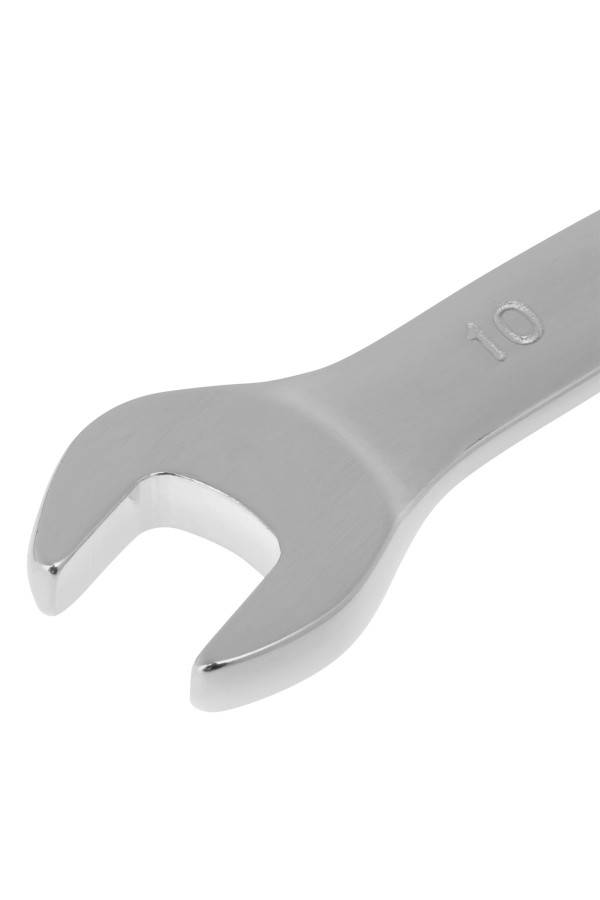 Ключ комбинированный трещоточный, 10 мм, CrV, зеркальный хром Matrix Professional