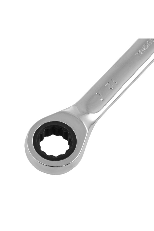 Ключ комбинированный трещоточный, 12 мм, CrV, зеркальный хром Matrix Professional