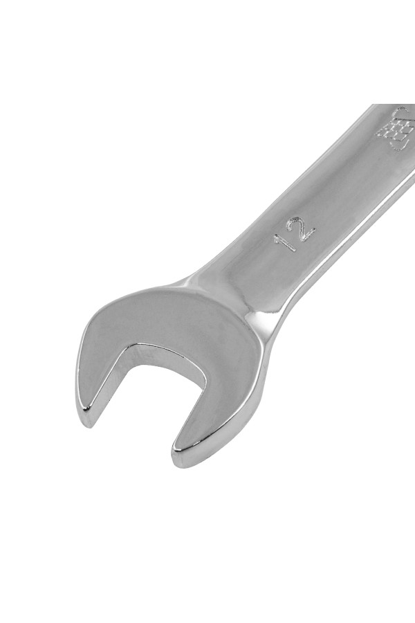 Ключ комбинированный трещоточный, 12 мм, CrV, зеркальный хром Matrix Professional