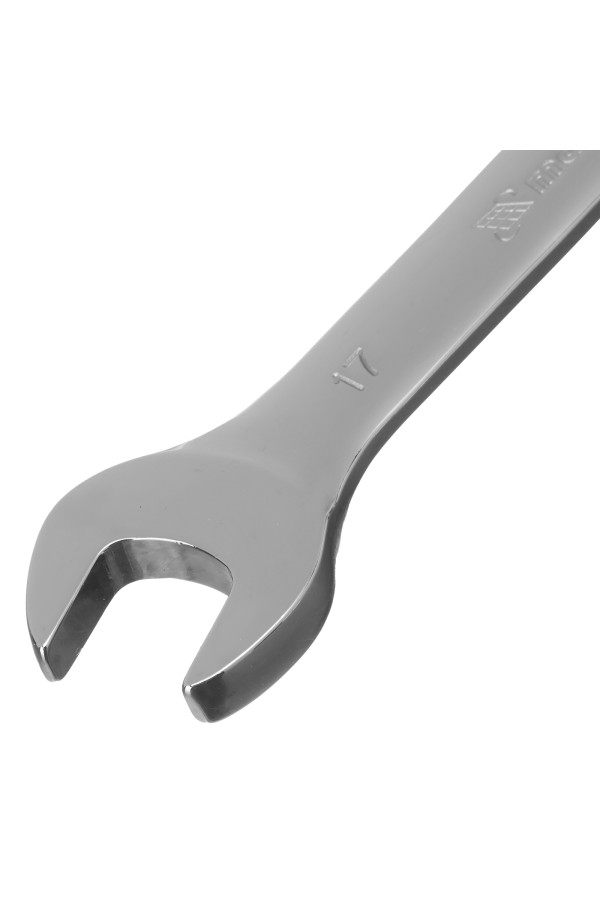 Ключ комбинированный трещоточный, 17 мм, CrV, зеркальный хром Matrix Professional