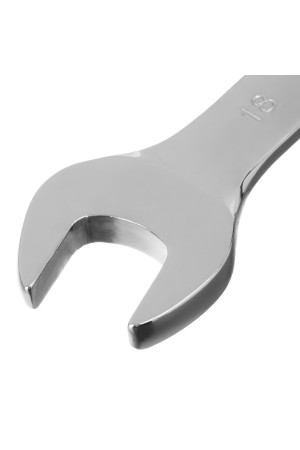 Ключ комбинированный трещоточный, 18 мм, CrV, зеркальный хром Matrix Professional