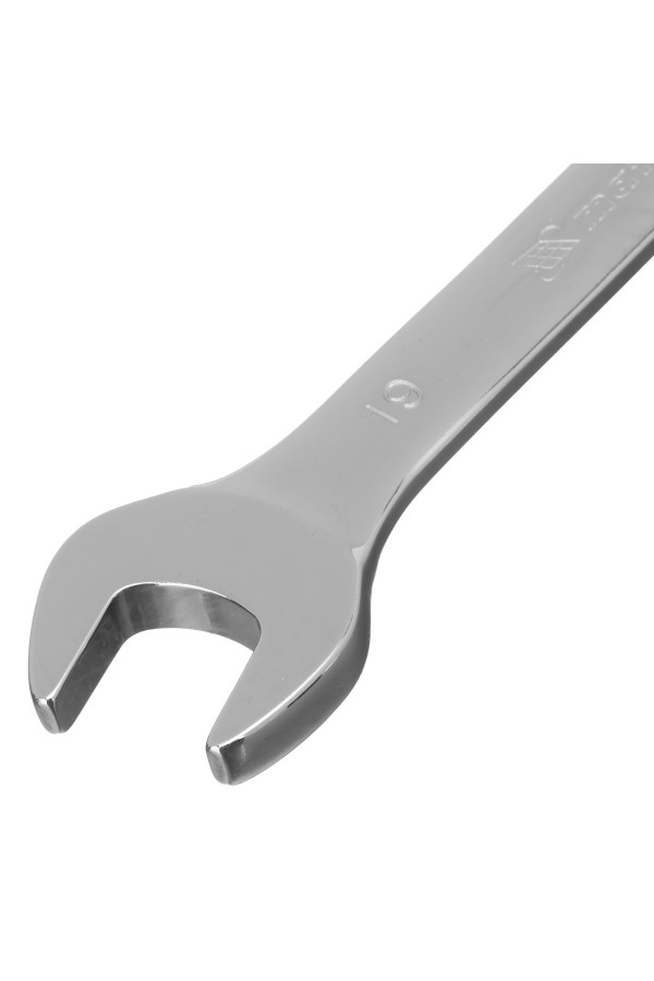 Ключ комбинированный трещоточный, 19 мм, CrV, зеркальный хром Matrix Professional