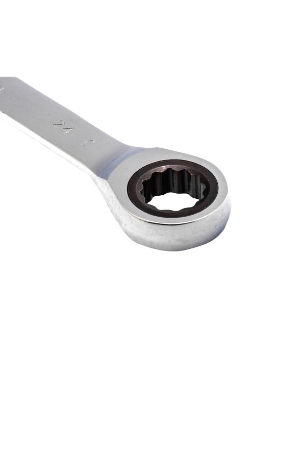 Ключ комбинированный трещоточный, 24 мм, CrV, зеркальный хром Matrix