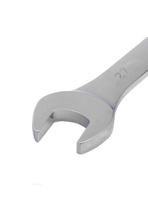 Ключ комбинированный трещоточный, 27 мм, CrV, зеркальный хром Matrix