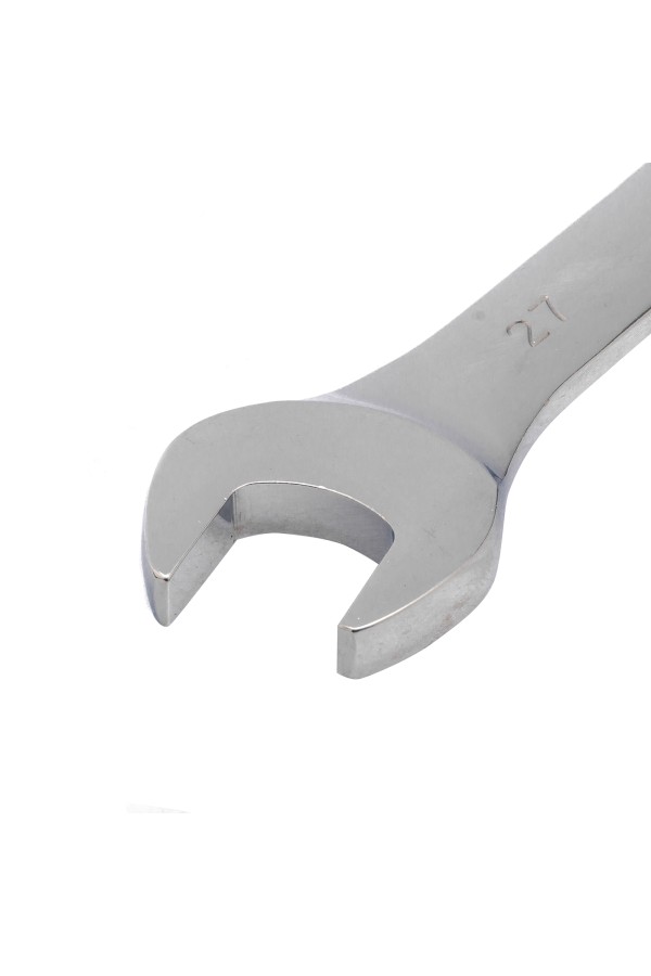 Ключ комбинированный трещоточный, 27 мм, CrV, зеркальный хром Matrix