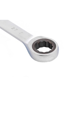 Ключ комбинированный трещоточный, 27 мм, CrV, зеркальный хром Matrix