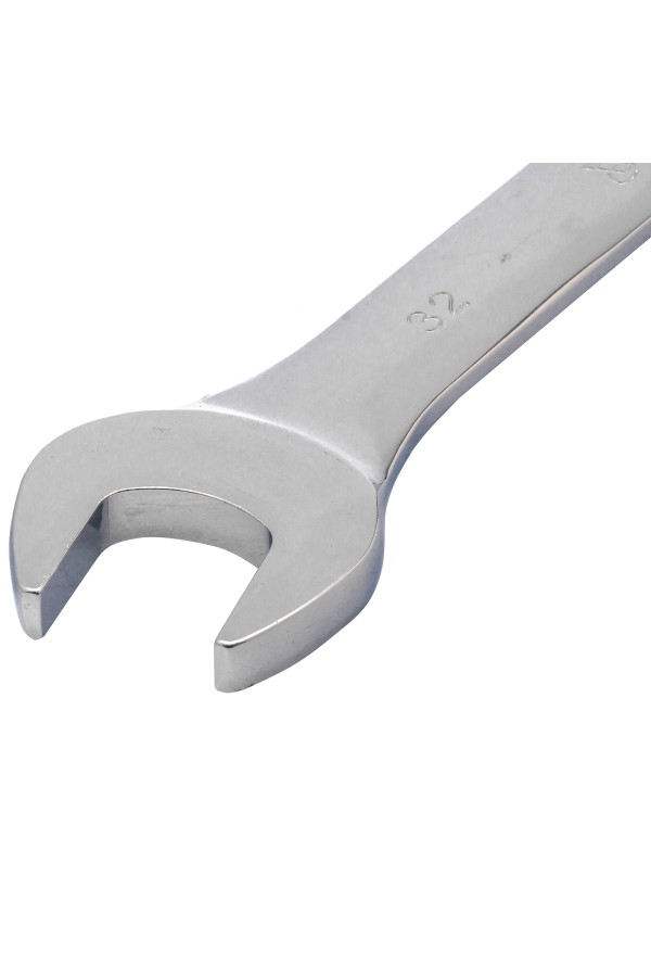 Ключ комбинированный трещоточный, 32 мм, CrV, зеркальный хром Matrix