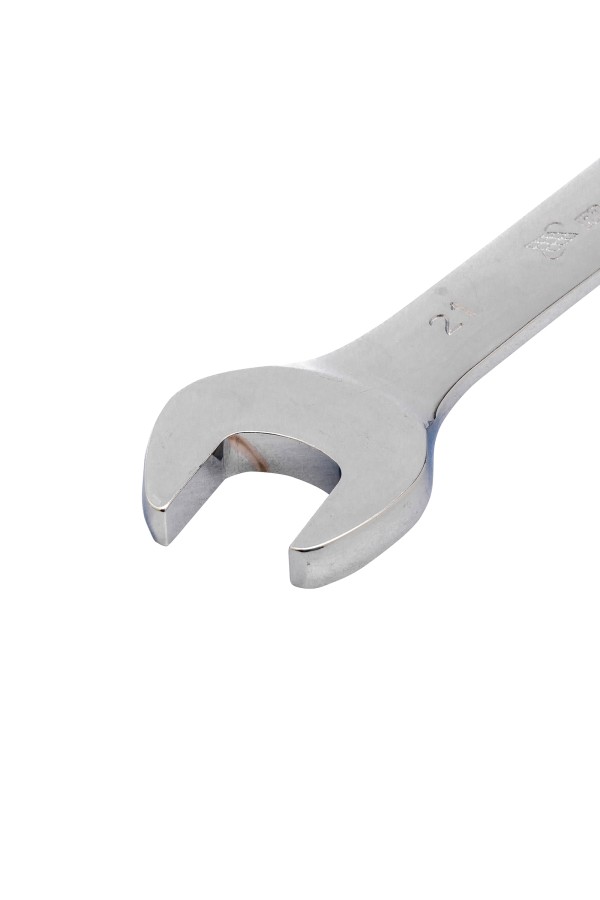 Ключ комбинированный трещоточный, 21 мм, CrV, шарнирный, зеркальный хром Matrix