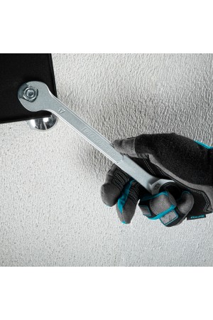 Ключ комбинированный трещоточный, 17 мм, количество зубьев 100 Gross