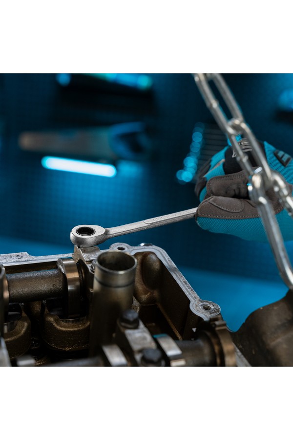 Набор ключей комбинированных трещоточных, количество зубьев 100, СRV, 7 шт, 8-19 мм Gross