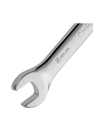 Ключ комбинированный трещоточный, 8 мм, CrV, шарнирный, зеркальный хром Matrix Professional