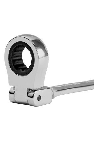 Ключ комбинированный трещоточный, 10 мм, CrV, шарнирный, зеркальный хром Matrix Professional