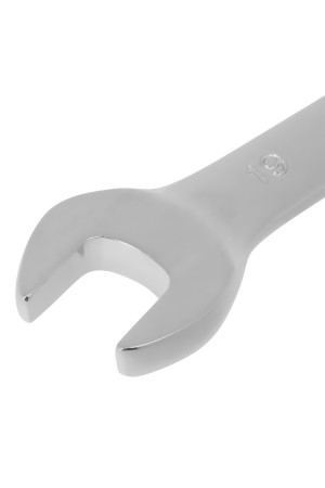 Ключ комбинированный трещоточный, 19 мм, CrV, шарнирный, зеркальный хром Matrix Professional