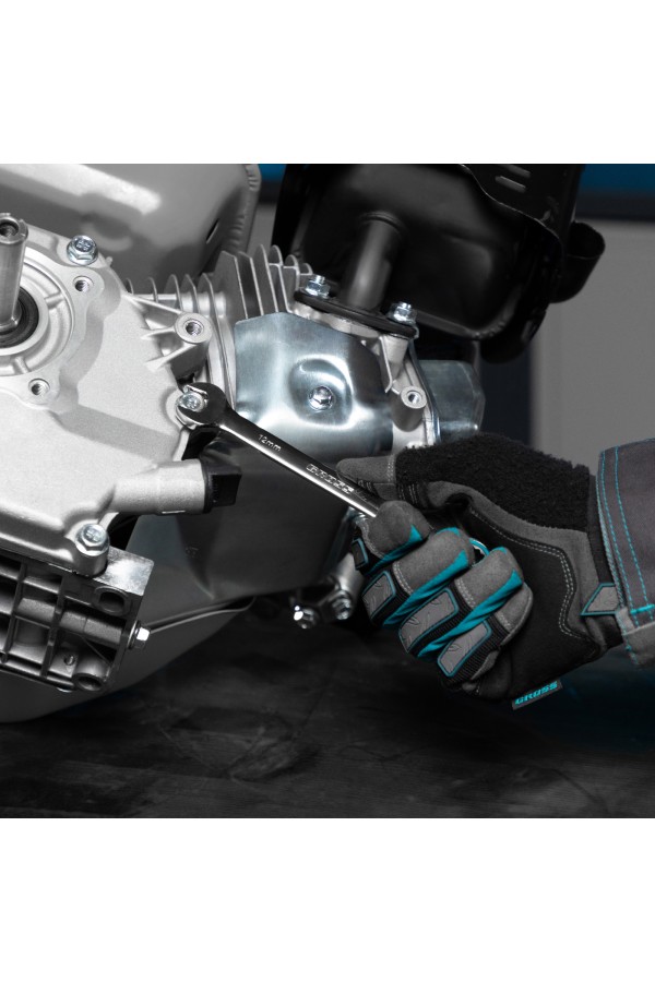 Набор ключей комбинированных с трещоткой, 8-19 мм, 7 шт, CrV Gross