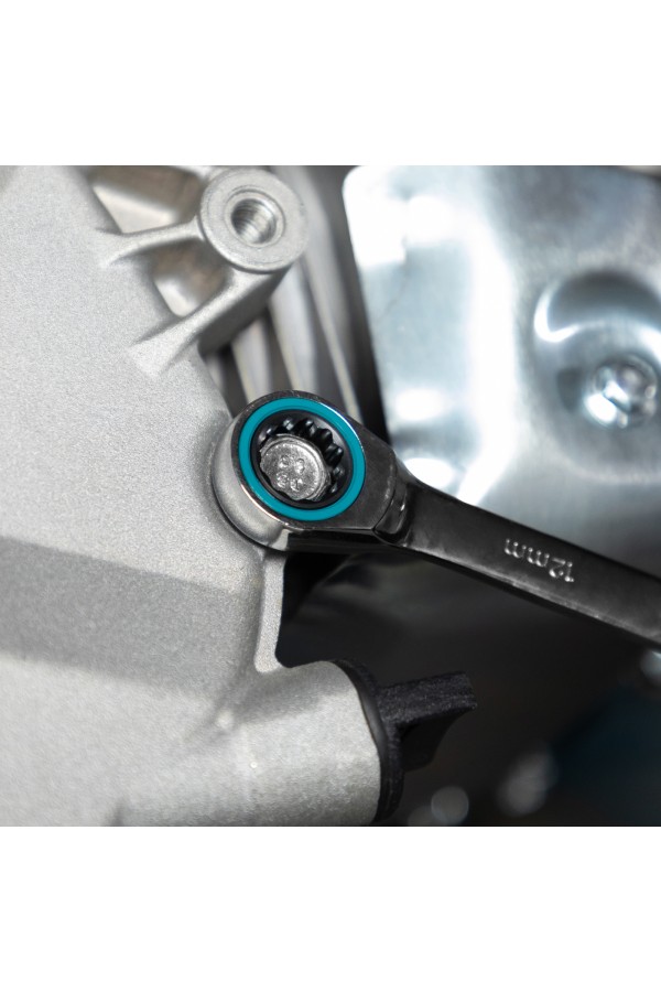 Набор ключей комбинированных с трещоткой, 8-19 мм, 7 шт, CrV Gross