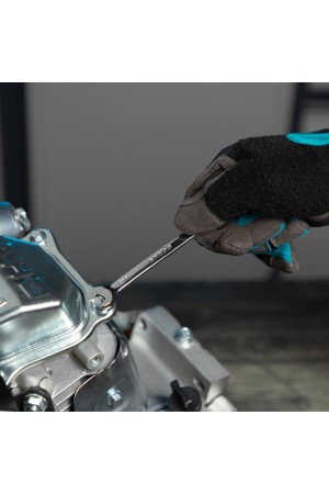 Набор ключей комбинированных с трещоткой, 8-19 мм, 7 шт, шарнирные, CrV Gross