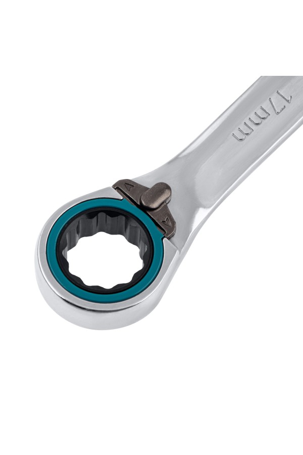 Набор ключей комбинированных с трещоткой, 8-19 мм, 7 шт, реверсивные, CrV Gross