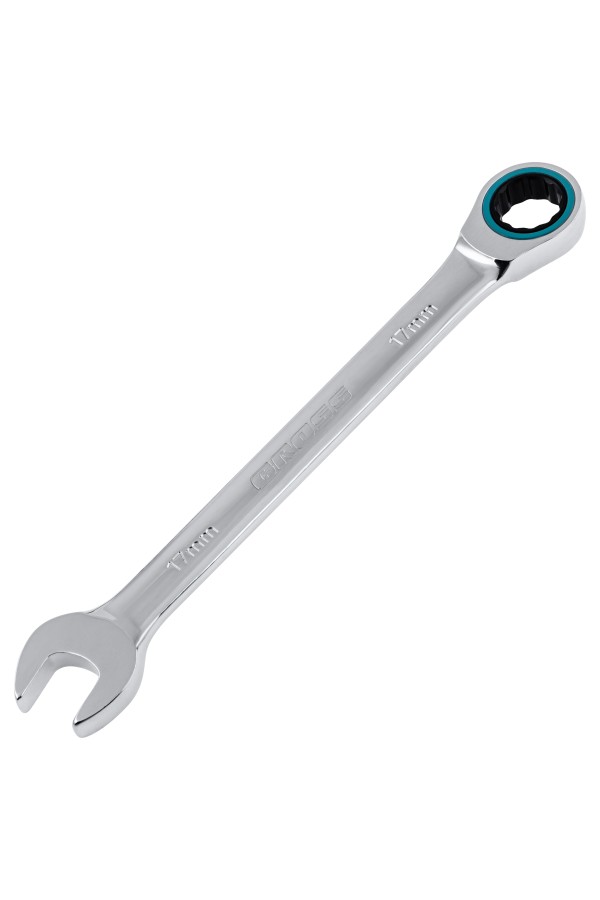 Набор ключей комбинированных с трещоткой, 8-19 мм, 7 шт, реверсивные, CrV Gross