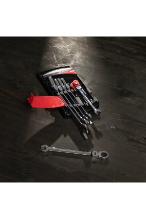 Набор ключей комбинированных, трещеточных шарнирных 6 шт Matrix
