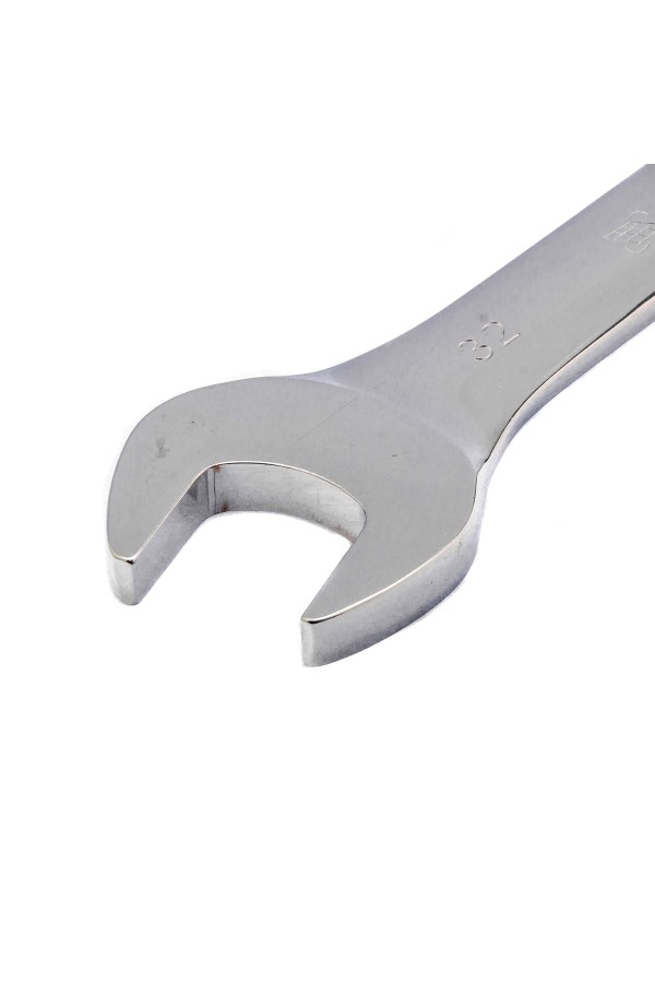 Ключ комбинированный трещоточный, 32 мм, CrV, шарнирный, зеркальный хром Matrix