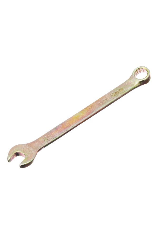 Ключ комбинированный, 8 мм, желтый цинк Сибртех