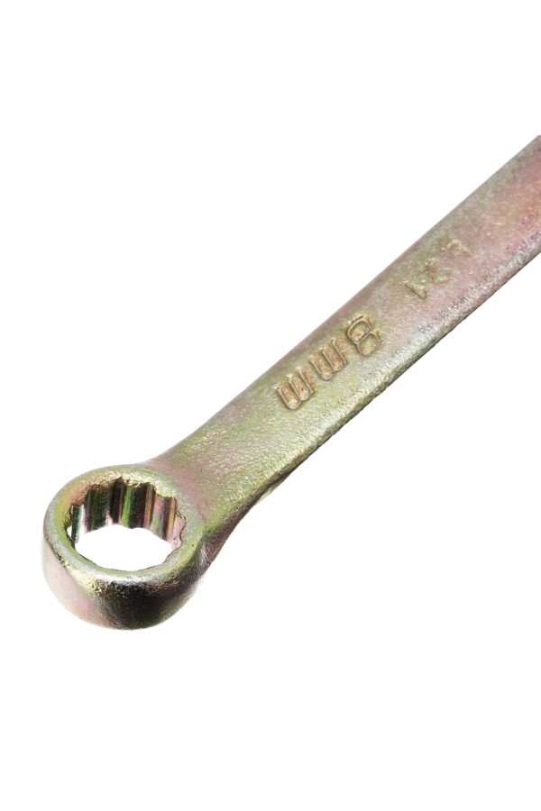 Ключ комбинированный, 8 мм, желтый цинк Сибртех