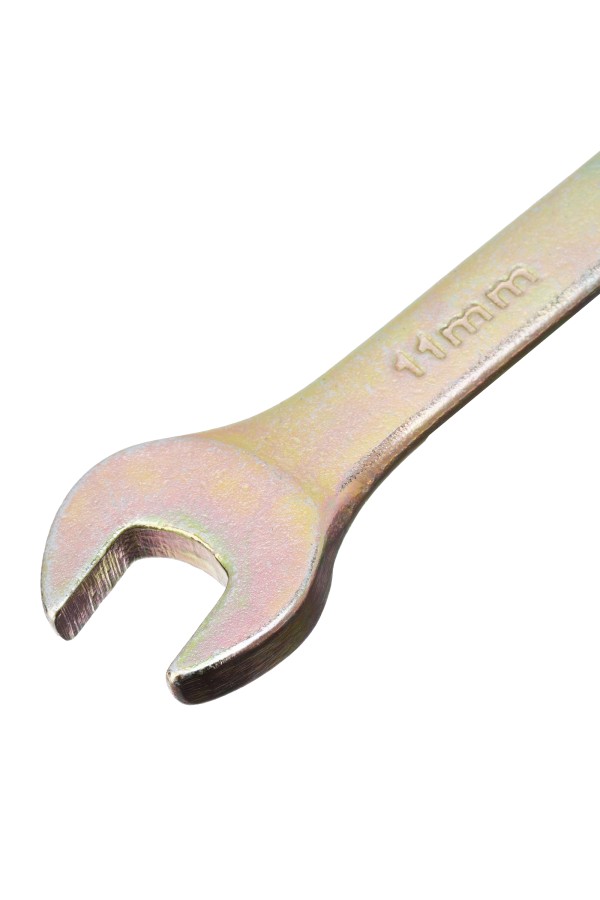 Ключ комбинированный, 11 мм, желтый цинк Сибртех