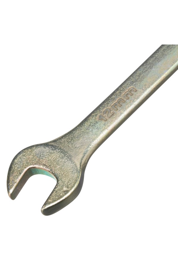 Ключ комбинированный, 12 мм, желтый цинк Сибртех