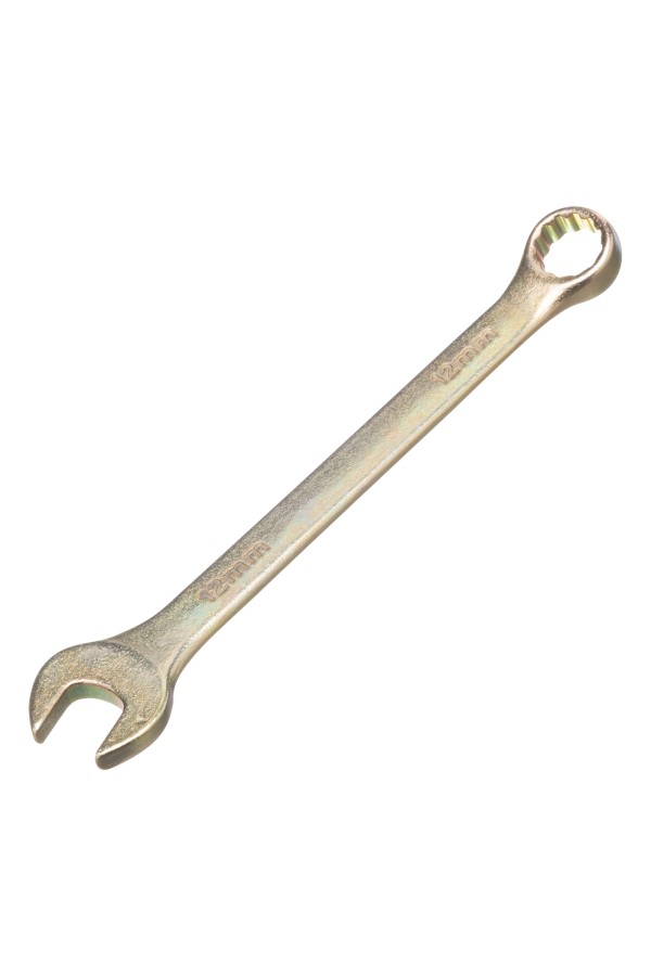 Ключ комбинированный, 12 мм, желтый цинк Сибртех