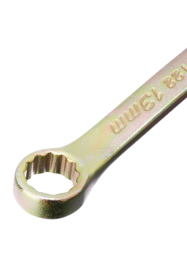 Ключ комбинированный, 13 мм, желтый цинк Сибртех