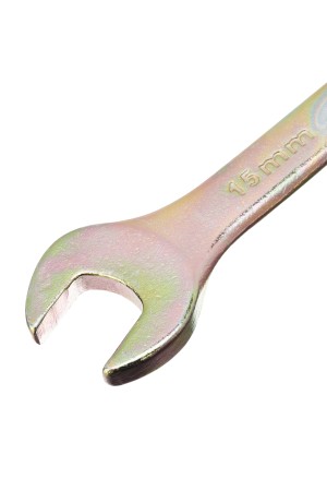 Ключ комбинированный, 15 мм, желтый цинк Сибртех
