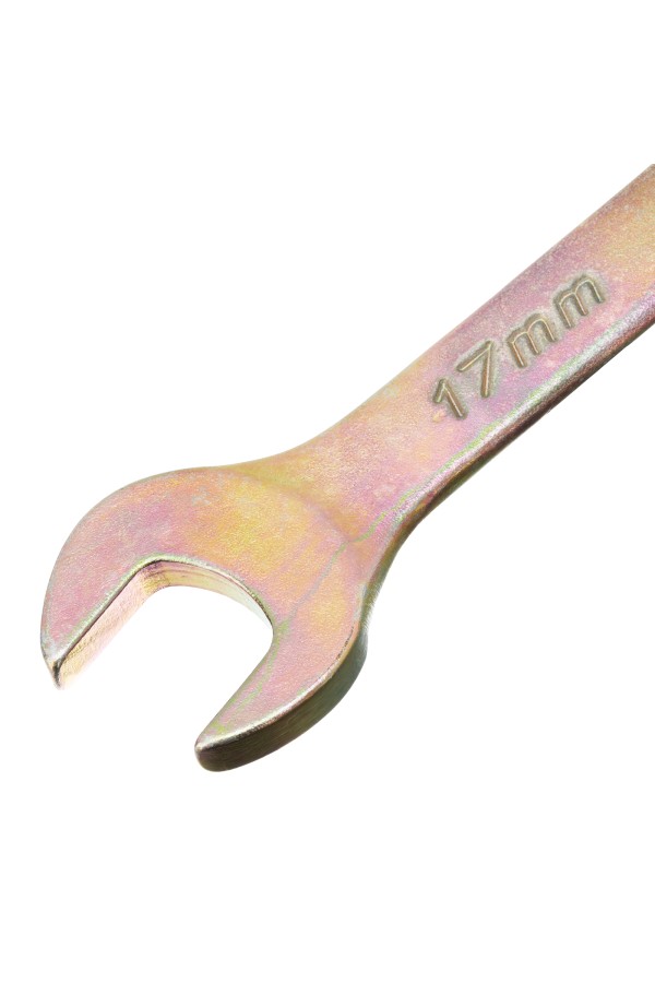 Ключ комбинированный, 17 мм, желтый цинк Сибртех