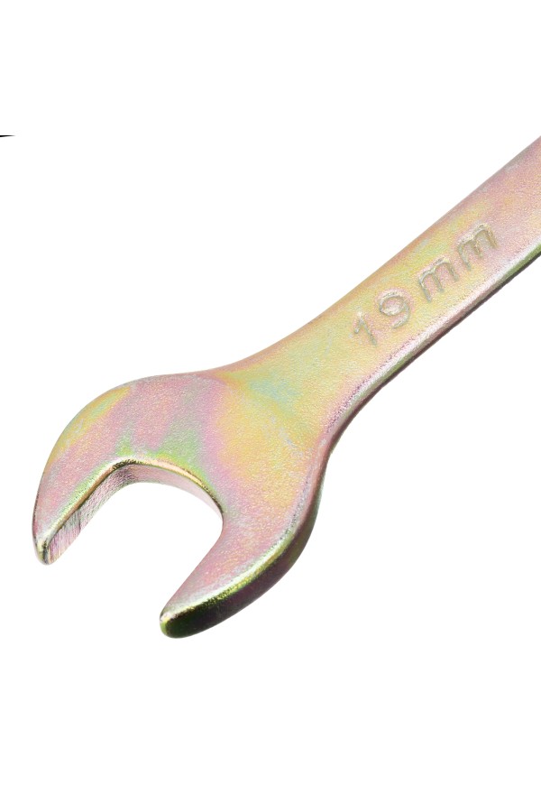 Ключ комбинированный, 19 мм, желтый цинк Сибртех