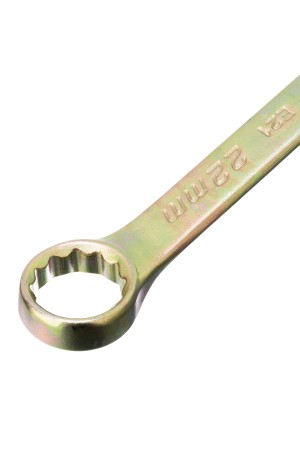 Ключ комбинированный, 22 мм, желтый цинк Сибртех