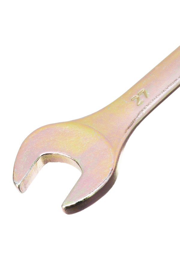 Ключ комбинированный, 27 мм, желтый цинк Сибртех