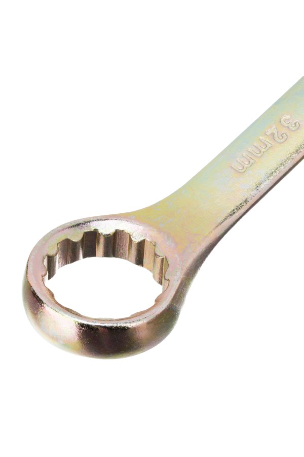 Ключ комбинированный, 32 мм, желтый цинк Сибртех