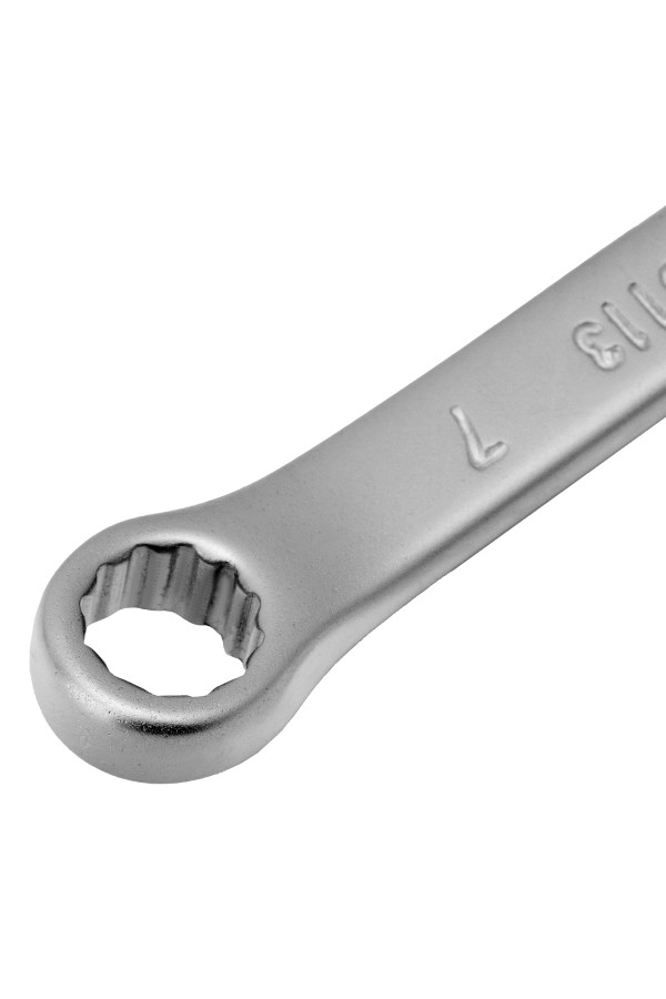 Ключ комбинированный, 7 мм, CrV, матовый хром Matrix