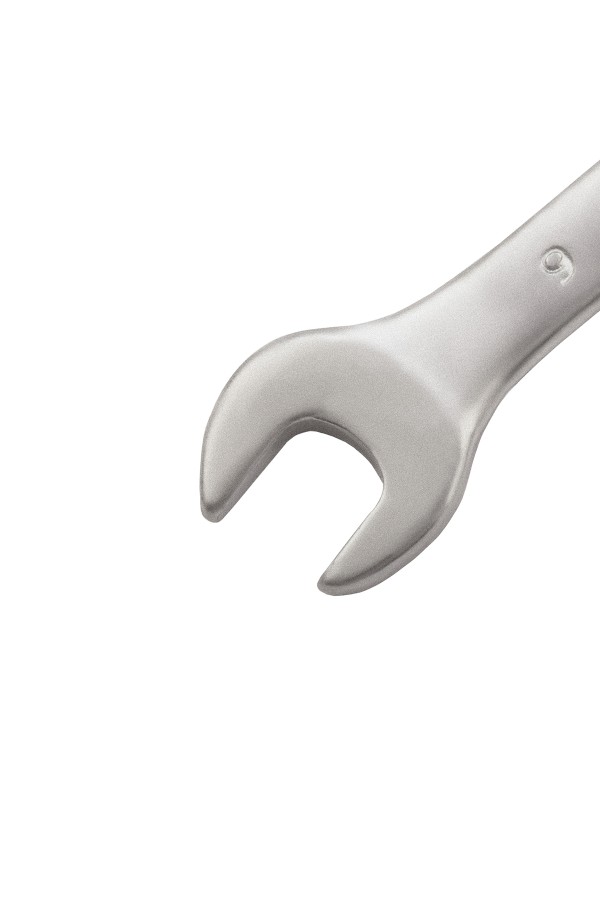 Ключ комбинированный, 9 мм, CrV, матовый хром Matrix