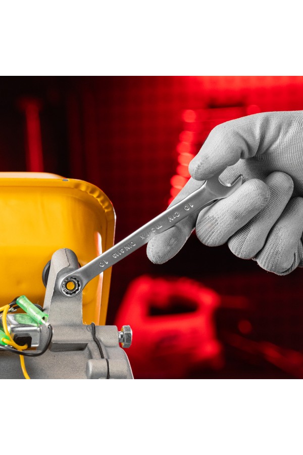 Ключ комбинированный, 10 мм, CrV, матовый хром Matrix