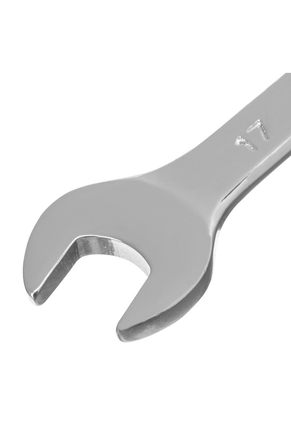 Ключ комбинированный, 17 мм, CrV, матовый хром Matrix