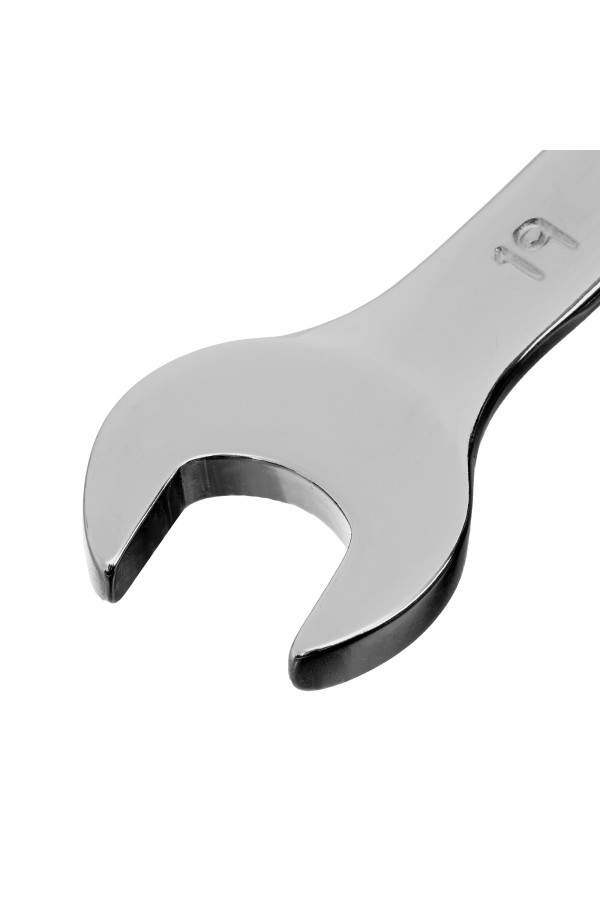 Ключ комбинированный, 19 мм, CrV, матовый хром Matrix