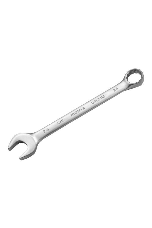 Ключ комбинированный, 24 мм, CrV, матовый хром Matrix