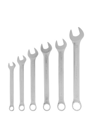 Набор ключей комбинированных 8-17 мм, 6 шт, CrV, холодный штамп Gross