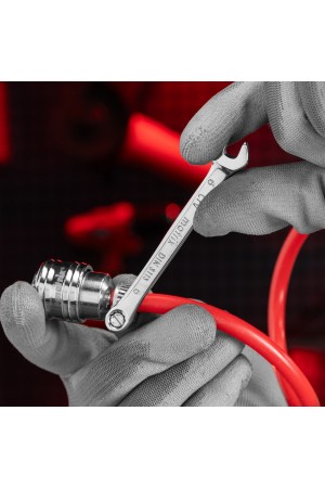 Ключ комбинированный, 6 мм, CrV, полированный хром Matrix