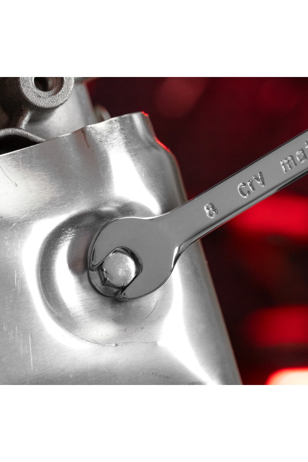 Ключ комбинированный, 8 мм, CrV, полированный хром Matrix