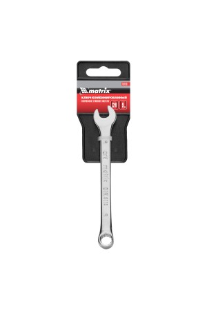 Ключ комбинированный, 9 мм, CrV, полированный хром Matrix