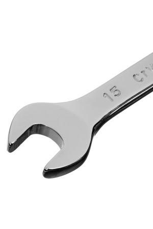 Ключ комбинированный, 15 мм, CrV, полированный хром Matrix